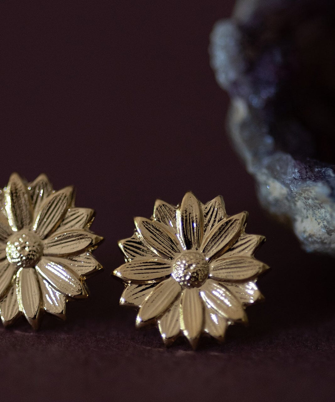 Boucles d'Oreilles Puces Maïa Or Fleurs Boucles d'Oreilles Monsieur Simone