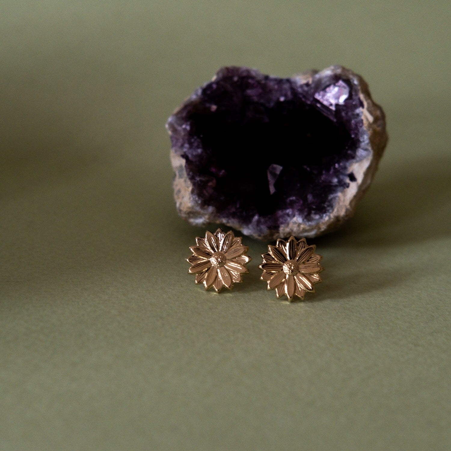 Boucles d'Oreilles Puces Maïa Or Fleurs Boucles d'Oreilles Monsieur Simone