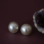 Boucles d'Oreilles Puces Nélya Argent Perles Boucles d'Oreilles Monsieur Simone