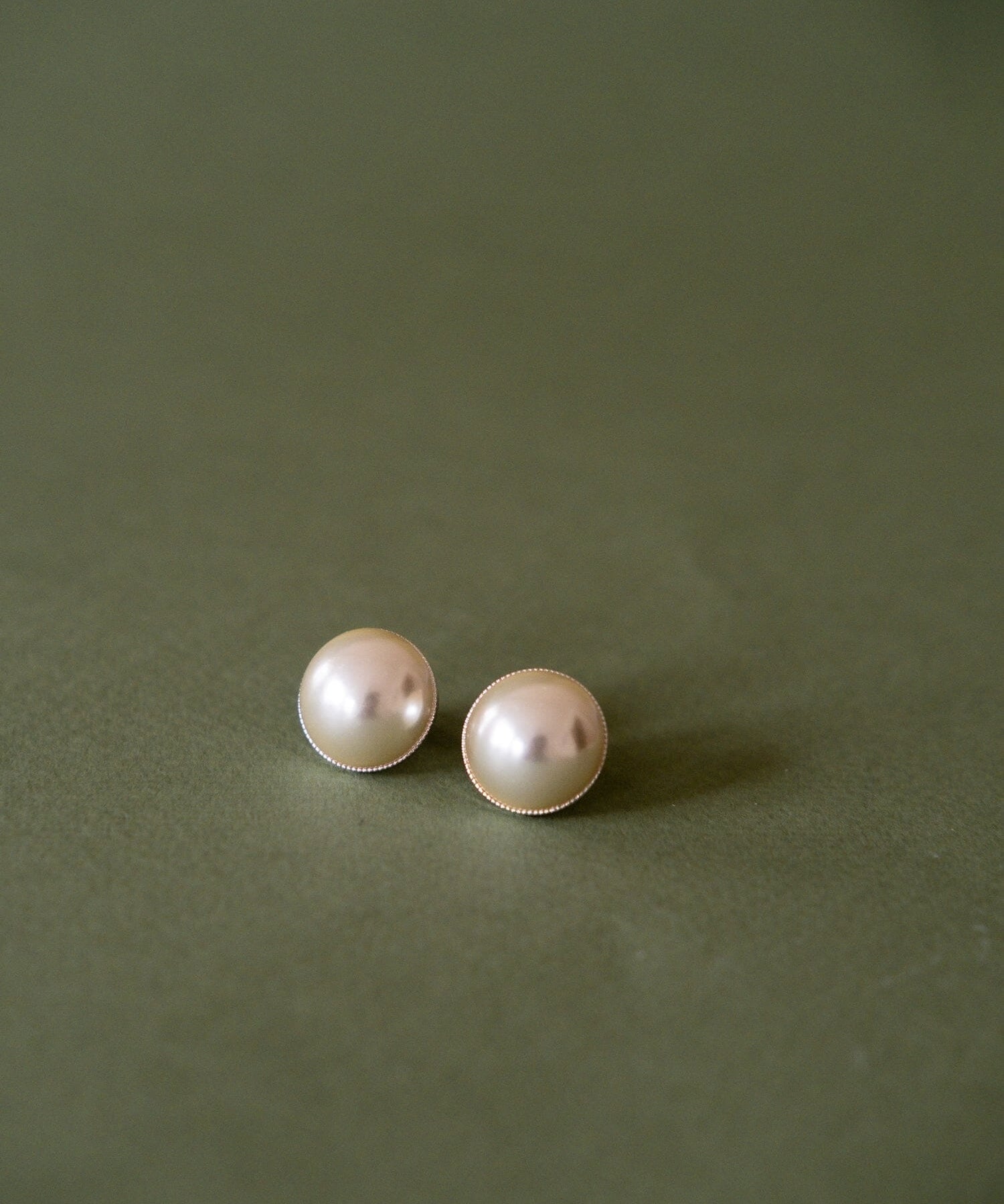 Boucles d'Oreilles Puces Nélya Argent Perles Boucles d'Oreilles Monsieur Simone