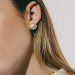 Boucles d'Oreilles Puces Nélya Argent Perles Boucles d'Oreilles Monsieur Simone