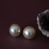 Boucles d'Oreilles Puces Nélya Or Perles Boucles d'Oreilles Monsieur Simone