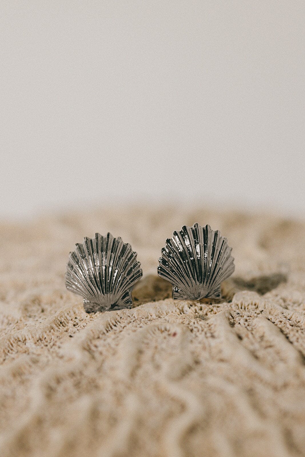 Boucles d'Oreilles Puces Nérée Argent Coquillages Boucles d'Oreilles Monsieur Simone