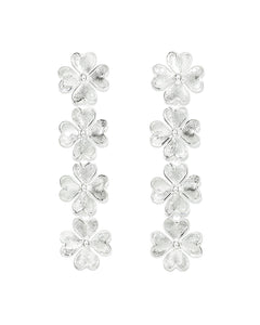 Boucles d'Oreilles Puces Pendantes Léon Argent Trèfles Boucles d'oreilles Monsieur Simone