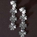 Boucles d'Oreilles Puces Pendantes Léon Argent Trèfles Boucles d'oreilles Monsieur Simone