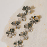 Boucles d'Oreilles Puces Pendantes Léon Argent Trèfles Boucles d'oreilles Monsieur Simone