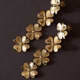 Boucles d'Oreilles Puces Pendantes Léon Or Trèfles Boucles d'oreilles Monsieur Simone