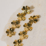 Boucles d'Oreilles Puces Pendantes Léon Or Trèfles Boucles d'oreilles Monsieur Simone