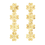 Boucles d'Oreilles Puces Pendantes Léon Or Trèfles Boucles d'oreilles Monsieur Simone