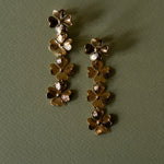 Boucles d'Oreilles Puces Pendantes Léon Or Trèfles Boucles d'oreilles Monsieur Simone
