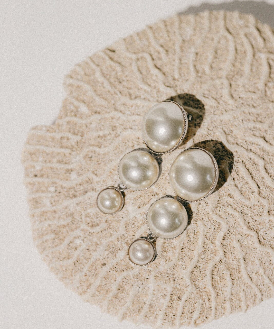 Boucles d'Oreilles Puces Pendantes Nélya Argent Perles Boucles d'Oreilles Monsieur Simone