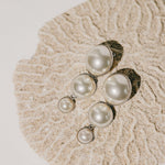 Boucles d'Oreilles Puces Pendantes Nélya Argent Perles Boucles d'Oreilles Monsieur Simone