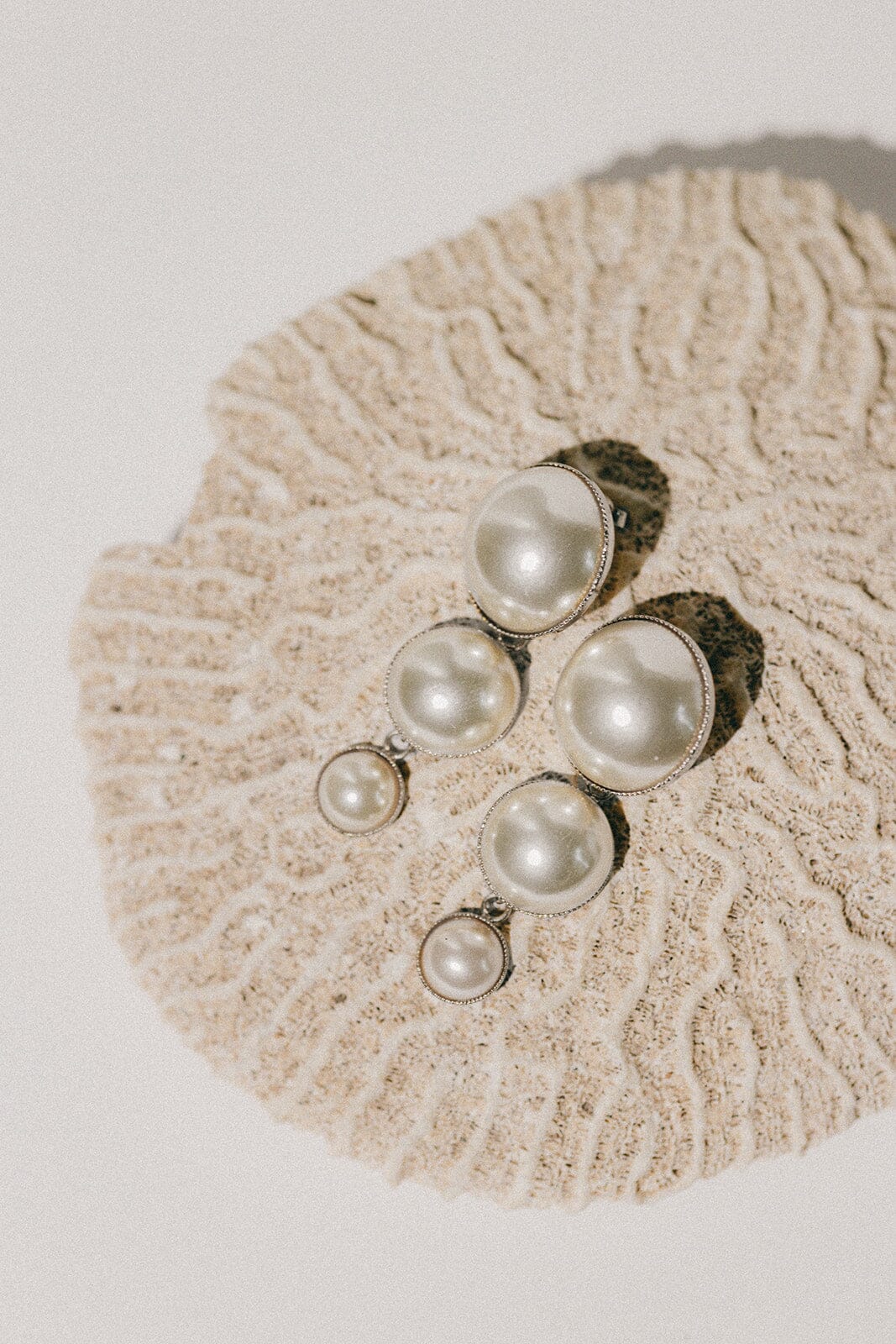 Boucles d'Oreilles Puces Pendantes Nélya Argent Perles Boucles d'Oreilles Monsieur Simone