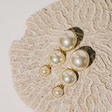 Boucles d'Oreilles Puces Pendantes Nélya Or Perles Boucles d'Oreilles Monsieur Simone