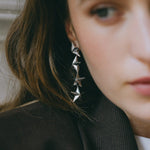 Boucles d'Oreilles Puces Pendantes Raoul Argent Étoiles Boucles d'oreilles Monsieur Simone