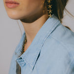 Boucles d'Oreilles Puces Pendantes Raoul Argent Étoiles Boucles d'oreilles Monsieur Simone