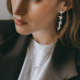 Boucles d'Oreilles Puces Pendantes Raoul Argent Étoiles Boucles d'oreilles Monsieur Simone