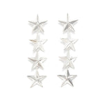 Boucles d'Oreilles Puces Pendantes Raoul Argent Étoiles Boucles d'oreilles Monsieur Simone