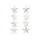 Boucles d'Oreilles Puces Pendantes Raoul Argent Étoiles Boucles d'oreilles Monsieur Simone