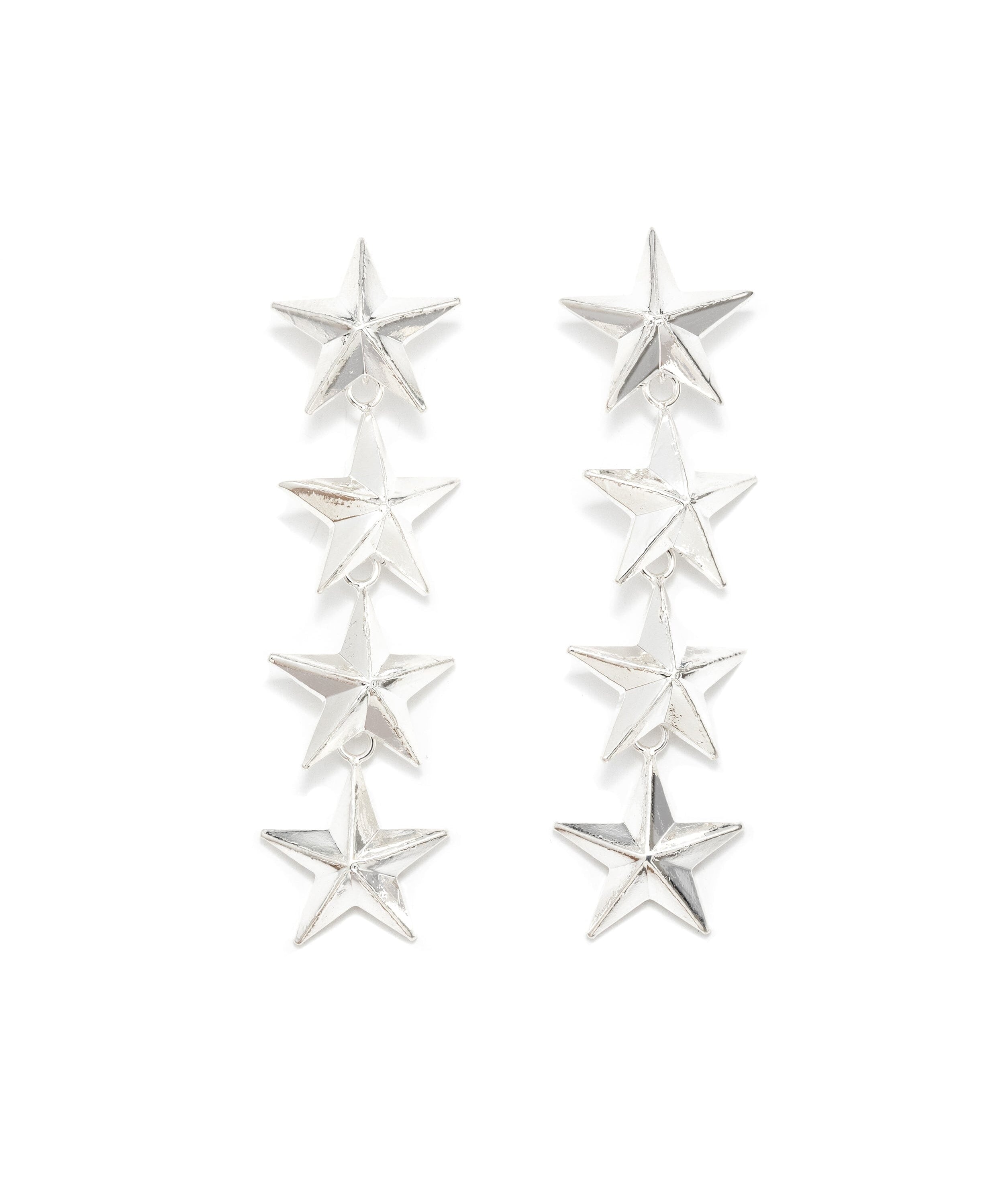 Boucles d'Oreilles Puces Pendantes Raoul Argent Étoiles Boucles d'oreilles Monsieur Simone