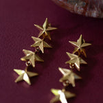 Boucles d'Oreilles Puces Pendantes Raoul Or Étoiles Boucles d'oreilles Monsieur Simone