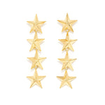 Boucles d'Oreilles Puces Pendantes Raoul Or Étoiles Boucles d'oreilles Monsieur Simone