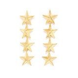 Boucles d'Oreilles Puces Pendantes Raoul Or Étoiles Boucles d'oreilles Monsieur Simone