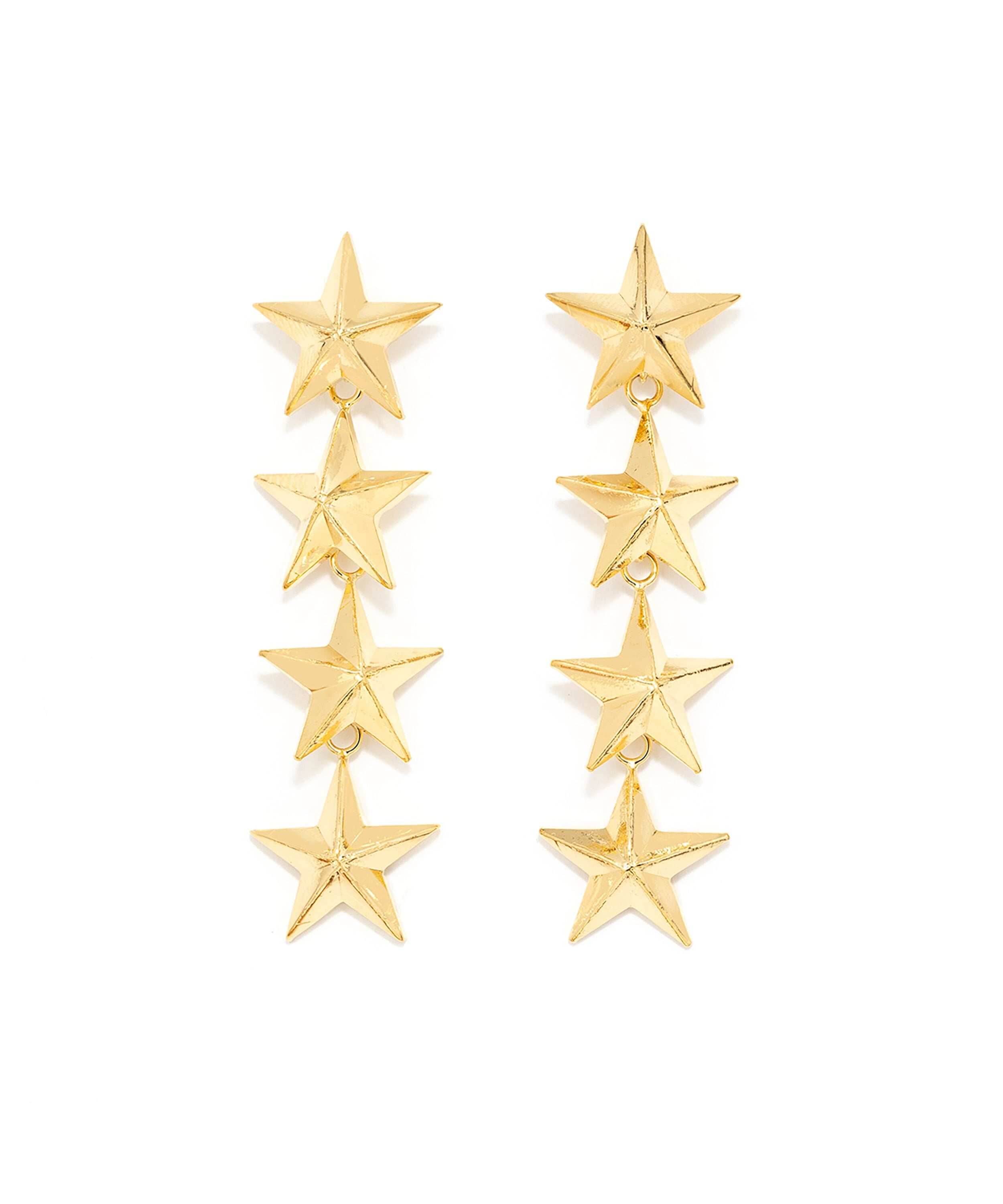 Boucles d'Oreilles Puces Pendantes Raoul Or Étoiles Boucles d'oreilles Monsieur Simone
