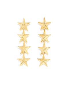 Boucles d'Oreilles Puces Pendantes Raoul Or Étoiles Boucles d'oreilles Monsieur Simone