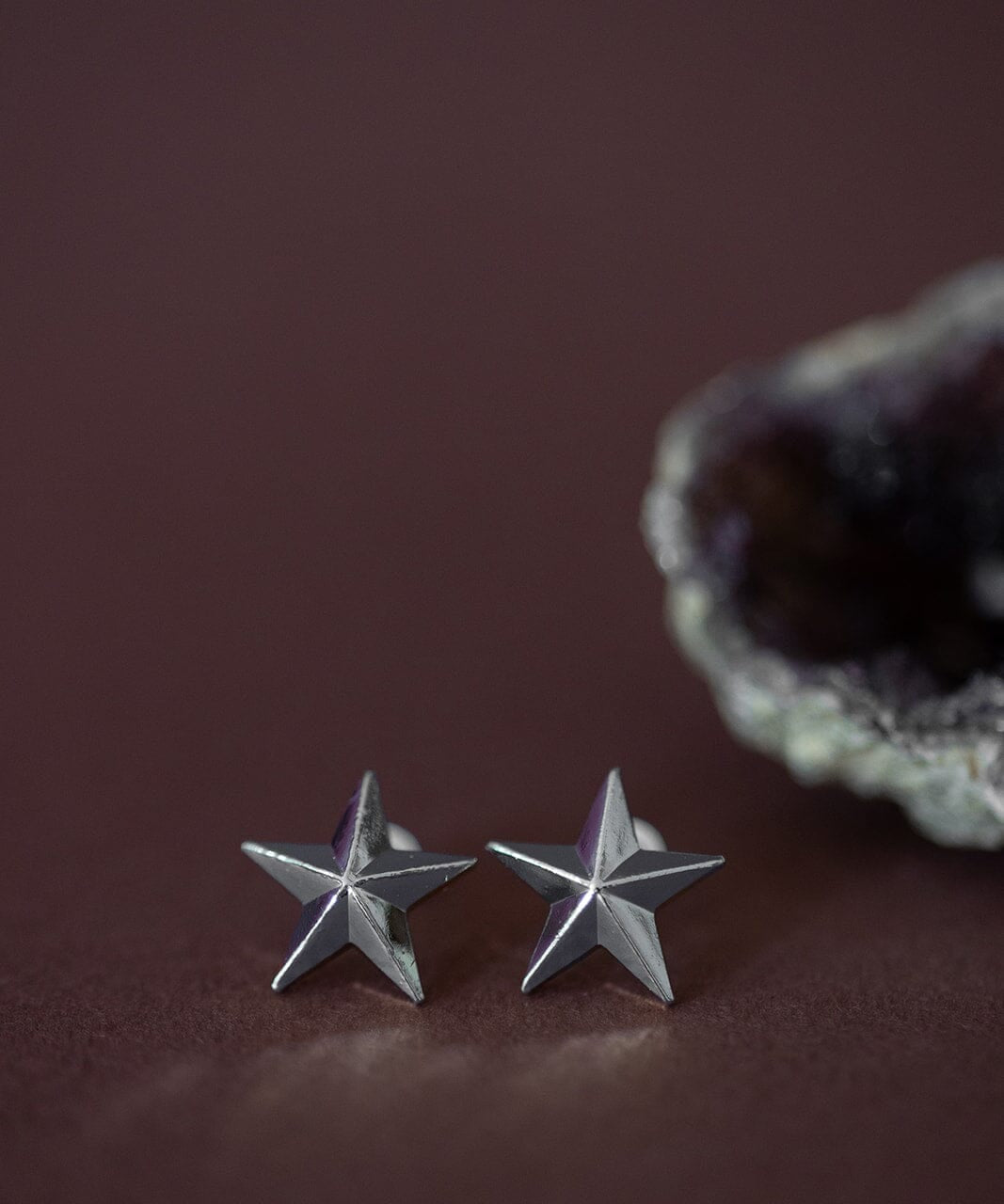 Boucles d'Oreilles Puces Raoul Argent Étoiles Boucles d'oreilles Monsieur Simone