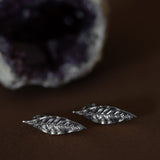 Boucles d'Oreilles Puces Thalie Argent Feuilles Boucles d'Oreilles Monsieur Simone