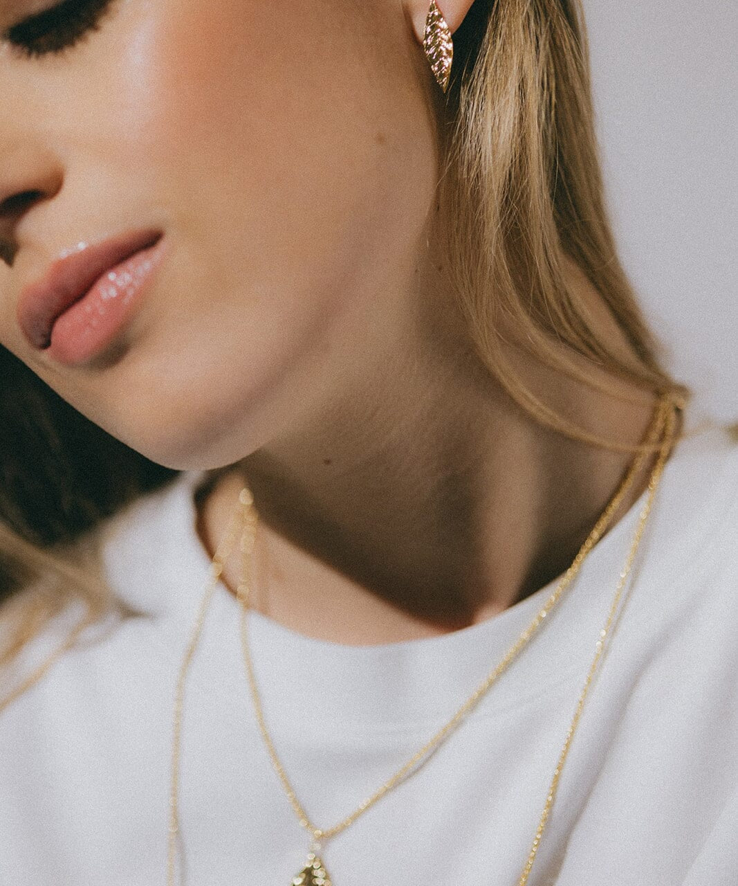 Boucles d'Oreilles Puces Thalie Argent Feuilles Boucles d'Oreilles Monsieur Simone