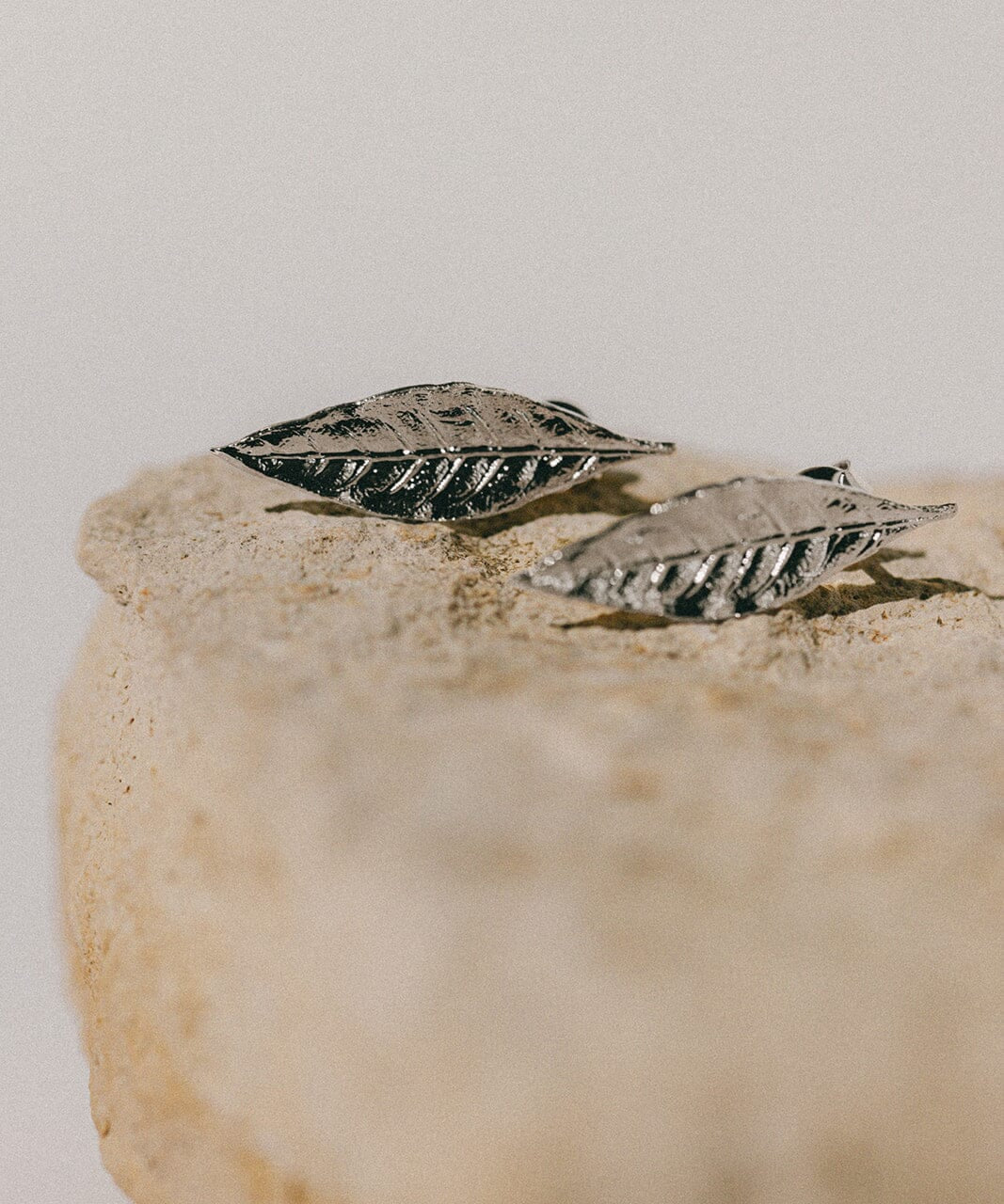 Boucles d'Oreilles Puces Thalie Argent Feuilles Boucles d'Oreilles Monsieur Simone