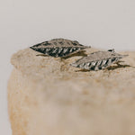 Boucles d'Oreilles Puces Thalie Argent Feuilles Boucles d'Oreilles Monsieur Simone