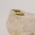 Boucles d'Oreilles Puces Thalie Or Feuilles Boucles d'Oreilles Monsieur Simone