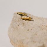 Boucles d'Oreilles Puces Thalie Or Feuilles Boucles d'Oreilles Monsieur Simone