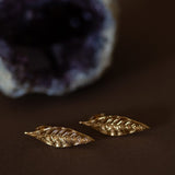 Boucles d'Oreilles Puces Thalie Or Feuilles Boucles d'Oreilles Monsieur Simone