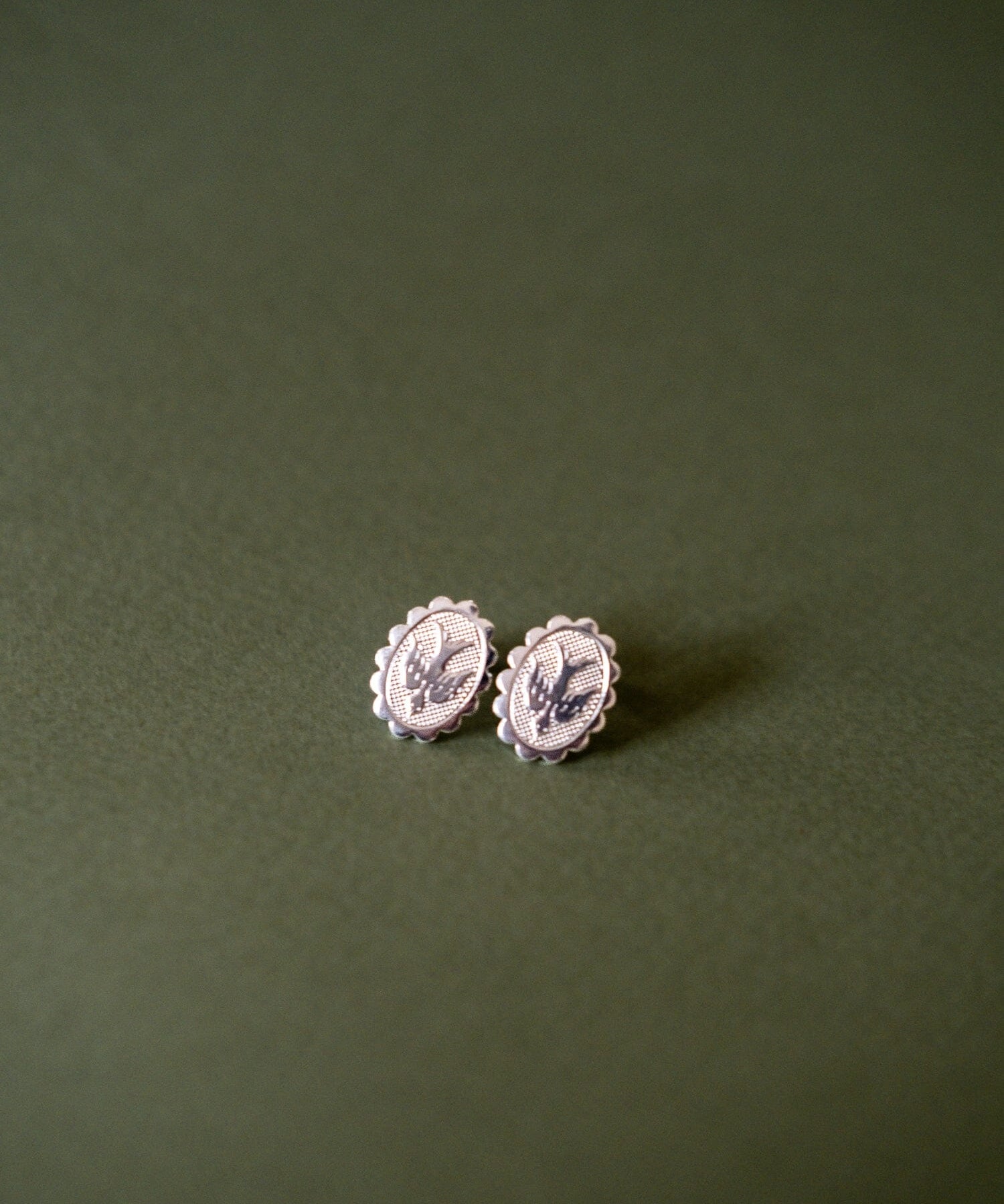 Boucles d'Oreilles Puces Thémis Colombes Argent Boucles d'Oreilles Monsieur Simone