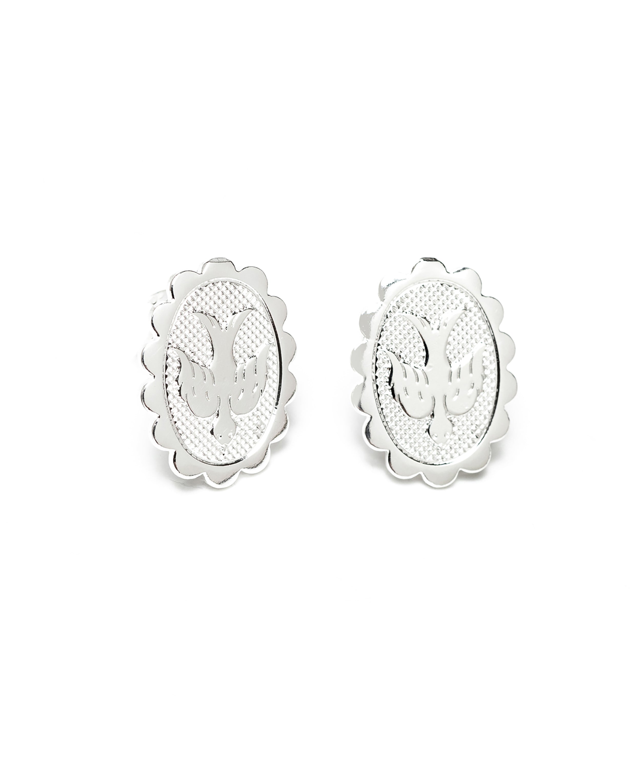 Boucles d'Oreilles Puces Thémis Colombes Argent Boucles d'Oreilles Monsieur Simone