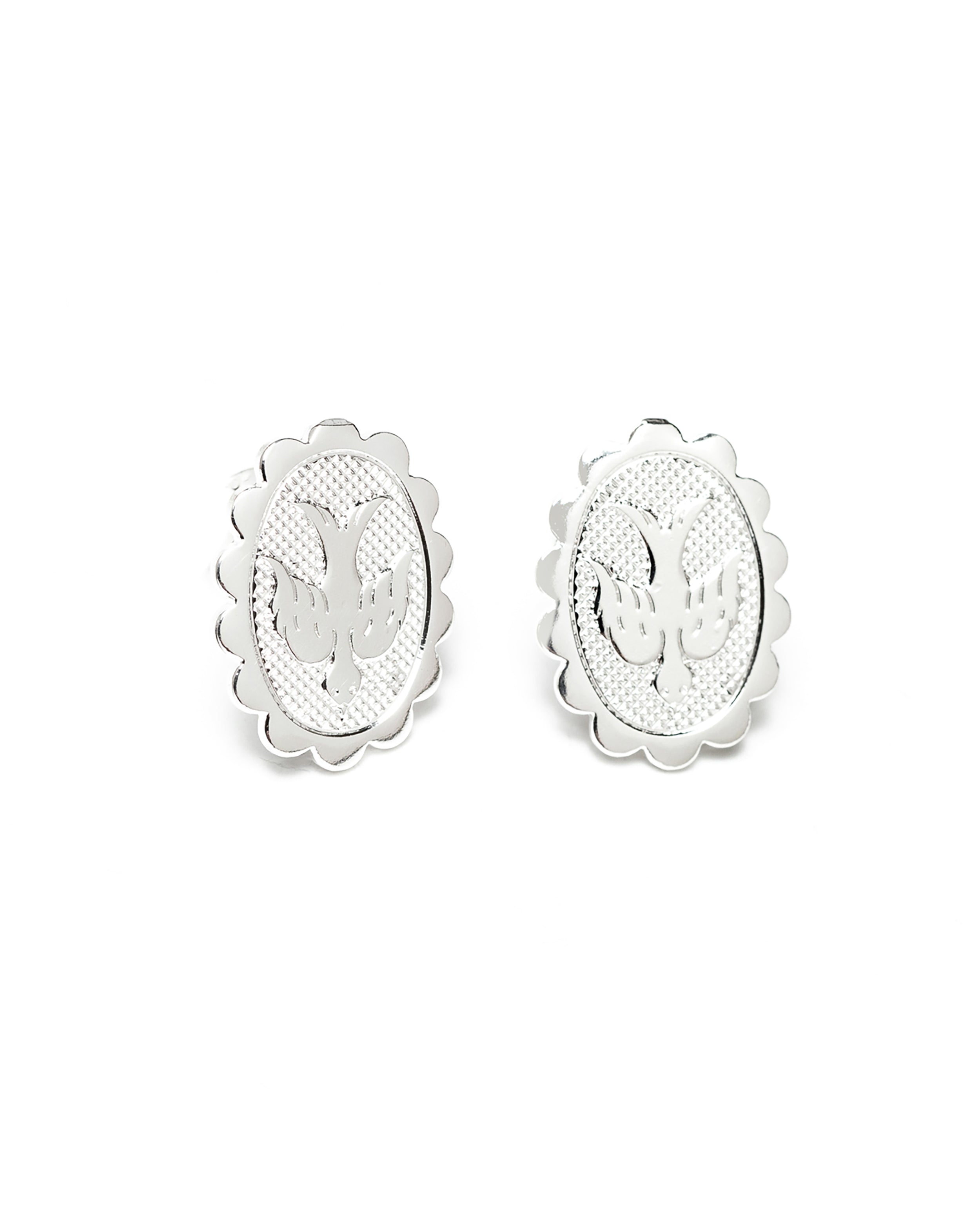 Boucles d'Oreilles Puces Thémis Colombes Argent Boucles d'Oreilles Monsieur Simone