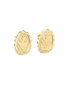 Boucles d'Oreilles Puces Thémis Colombes Or Boucles d'Oreilles Monsieur Simone