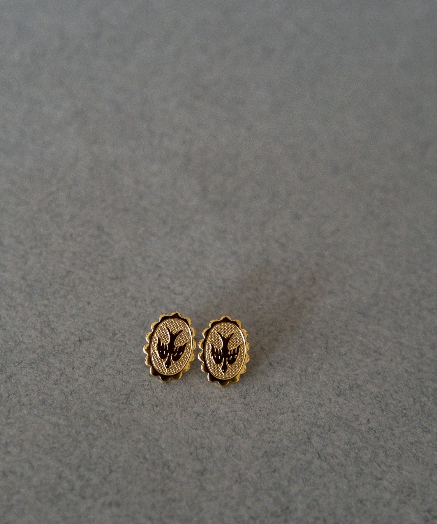 Boucles d'Oreilles Puces Thémis Colombes Or Boucles d'Oreilles Monsieur Simone