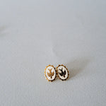 Boucles d'Oreilles Puces Thémis Colombes Or Ivoire Boucles d'Oreilles Monsieur Simone