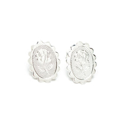 Boucles d'Oreilles Puces Thémis Fleurs Argent Boucles d'Oreilles Monsieur Simone