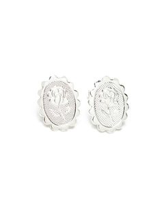 Boucles d'Oreilles Puces Thémis Fleurs Argent Boucles d'Oreilles Monsieur Simone