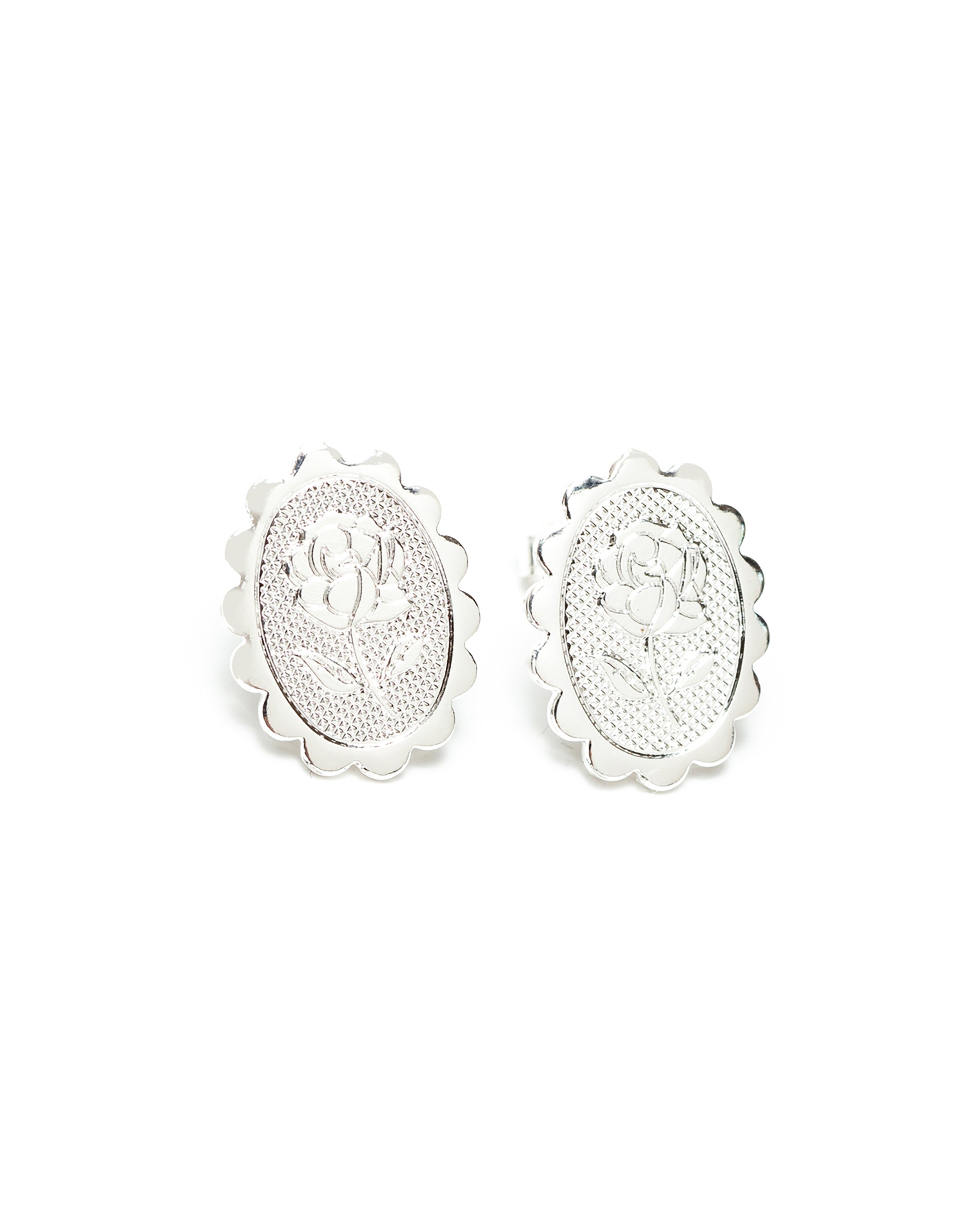 Boucles d'Oreilles Puces Thémis Fleurs Argent Boucles d'Oreilles Monsieur Simone