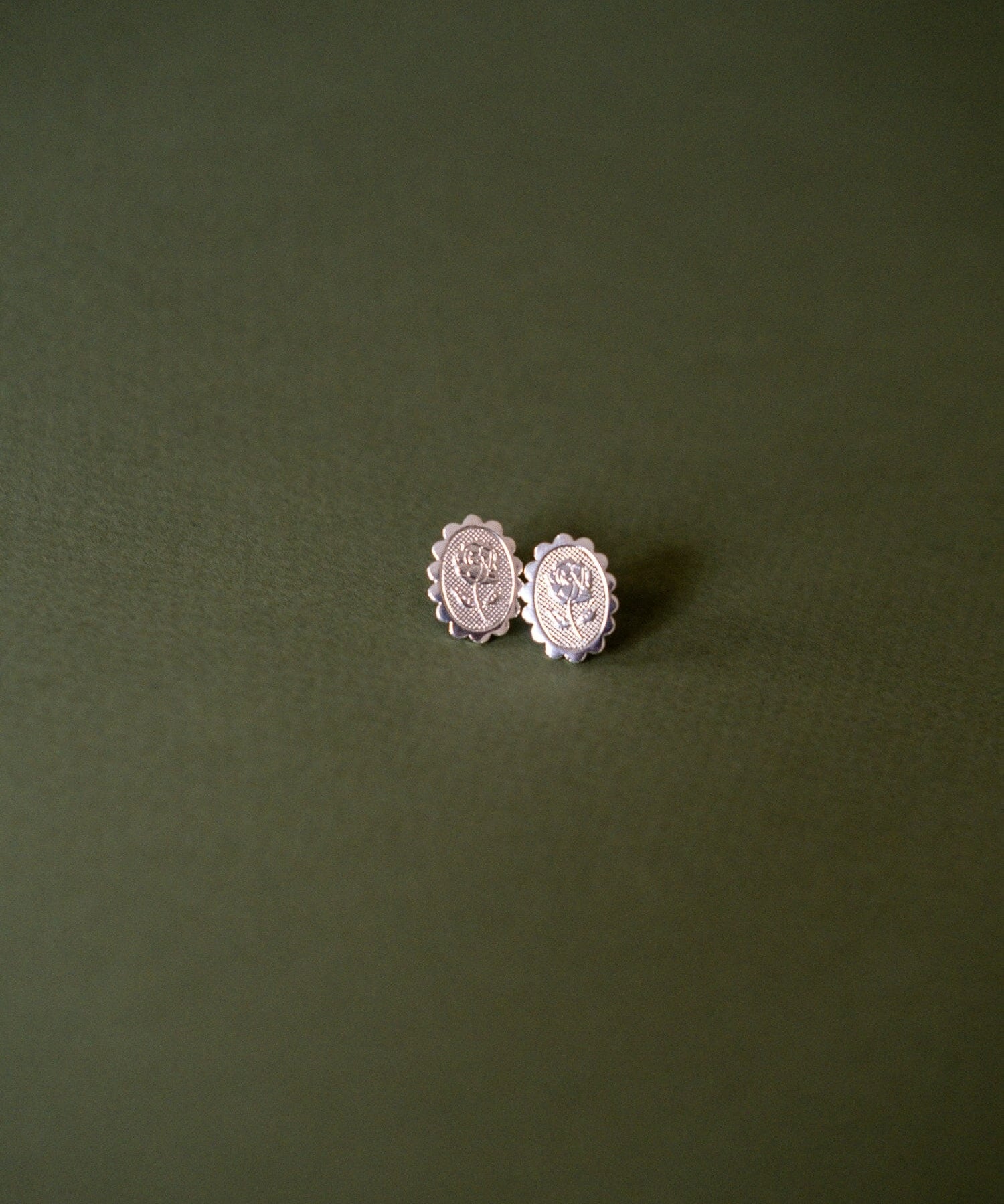 Boucles d'Oreilles Puces Thémis Fleurs Argent Boucles d'Oreilles Monsieur Simone