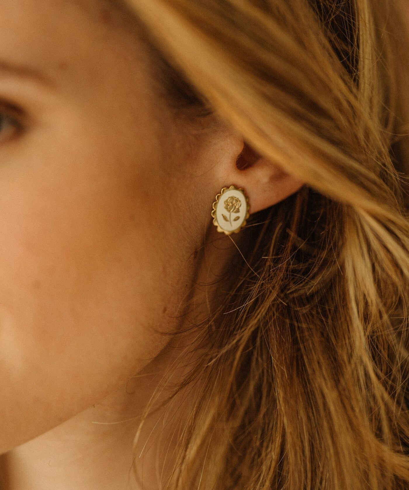 Boucles d'Oreilles Puces Thémis Fleurs Argent Boucles d'Oreilles Monsieur Simone