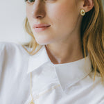 Boucles d'Oreilles Puces Thémis Fleurs Argent Boucles d'Oreilles Monsieur Simone