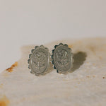 Boucles d'Oreilles Puces Thémis Fleurs Argent Boucles d'Oreilles Monsieur Simone